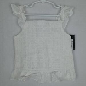 Art Class Girls' Boxy Smocked Tank Top White L